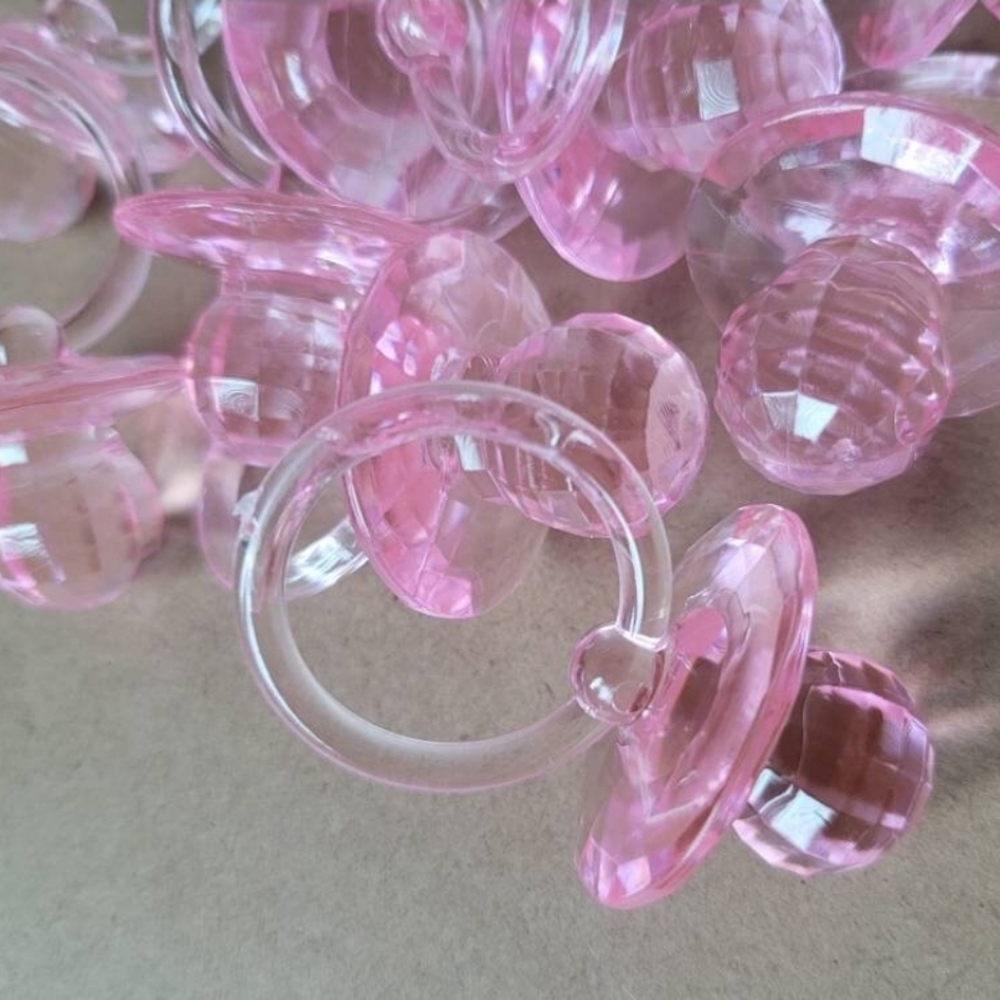 Light Pink Baby Shower Pacifiers Guest Favors